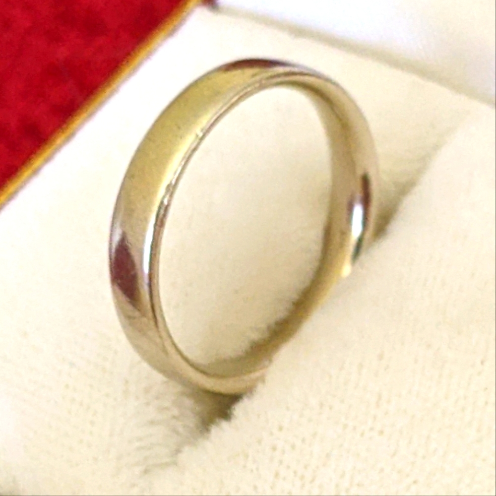 14K WHITE/YELLOW GOLD MEN'S WEDDING BAND